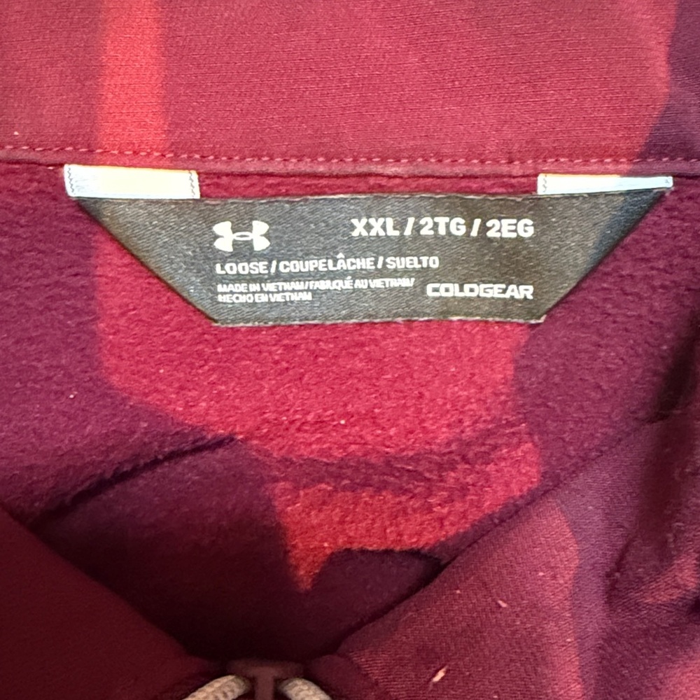 Under Armour Burgundy Half-Zip Pullover - Picture 2 of 2